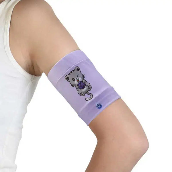 sensor protective armband for kids with type 1 diabetes featuring funny animal print