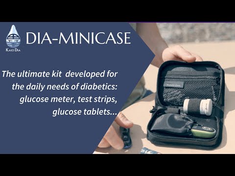 血糖測定器と糖尿病用品の収納ケース、Dia-MiniCase