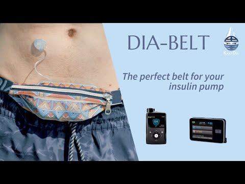 ファスナーポケット付きインスリンポンプベルトポーチ、Dia-Belt M/L Plain Colors