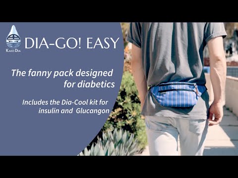インスリン保冷機能付き 糖尿病用ウエストポーチ、Dia-Go Easy