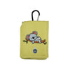 Insulin pump pouch for kids with cooling system featuring a cute koala design and carabiner attachment.
