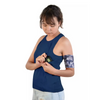 Tank top for insulin pump with integrated pockets, suitable for diabetes management, navy color.