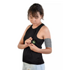 Tank top with integrated pockets for insulin pump wearers, ideal for diabetes management.